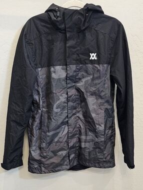 DIXXON Black and Gray Camo Hooded Jacket